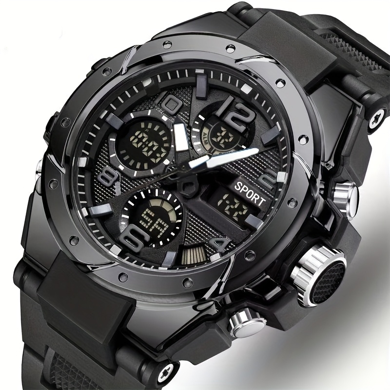Rugged Sport Strap - Robuste Herren-Sportuhr mit zwei Displays –