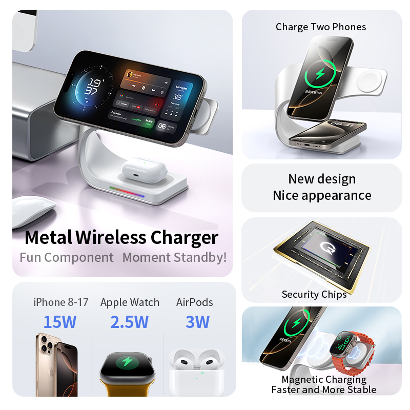 Metallgehäuse 4-in-1 Kabellose – Wireless Charger Watch Bewertung und Preis