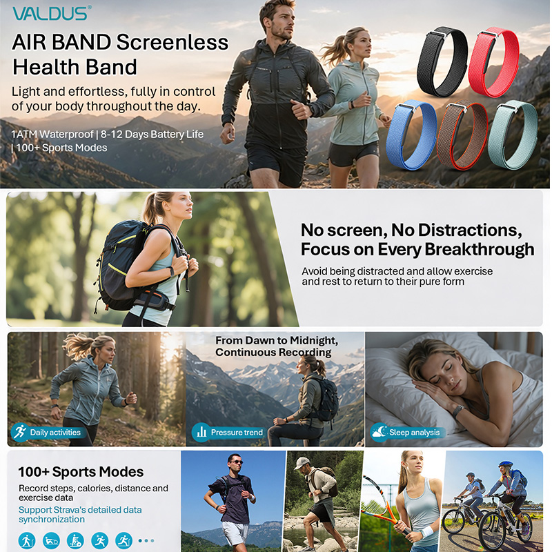 VALDUS Air Band Smart-Armband  – Android Smartwatch Accessories Bewertung und Preis