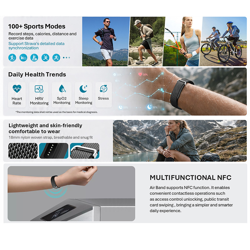 VALDUS Air Band Smart-Armband  – Android Smartwatch Accessories Bewertung und Preis