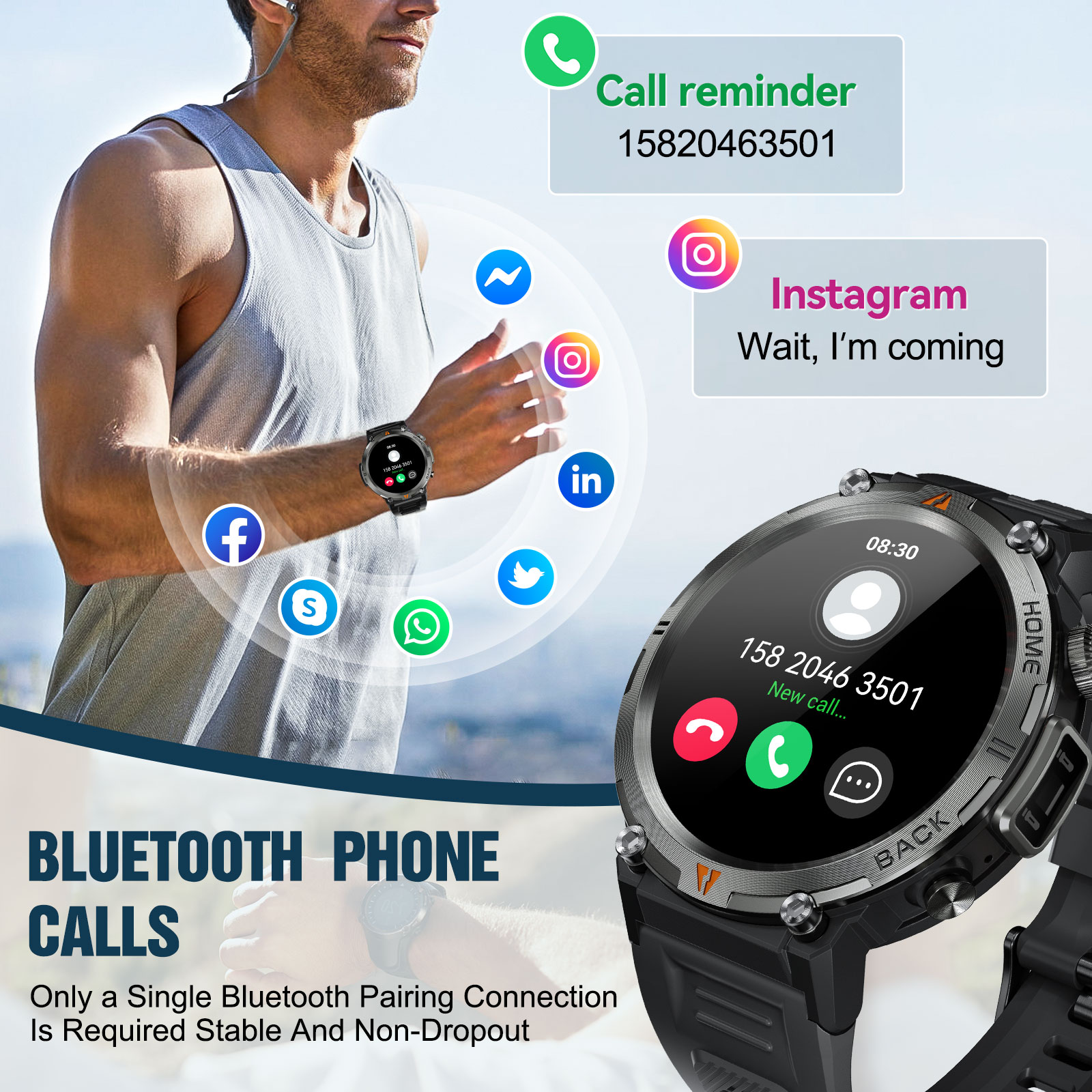 EIGIIS KE3 Bluetooth Anruf Sma – Android Smartwatch Accessories Bewertung und Preis