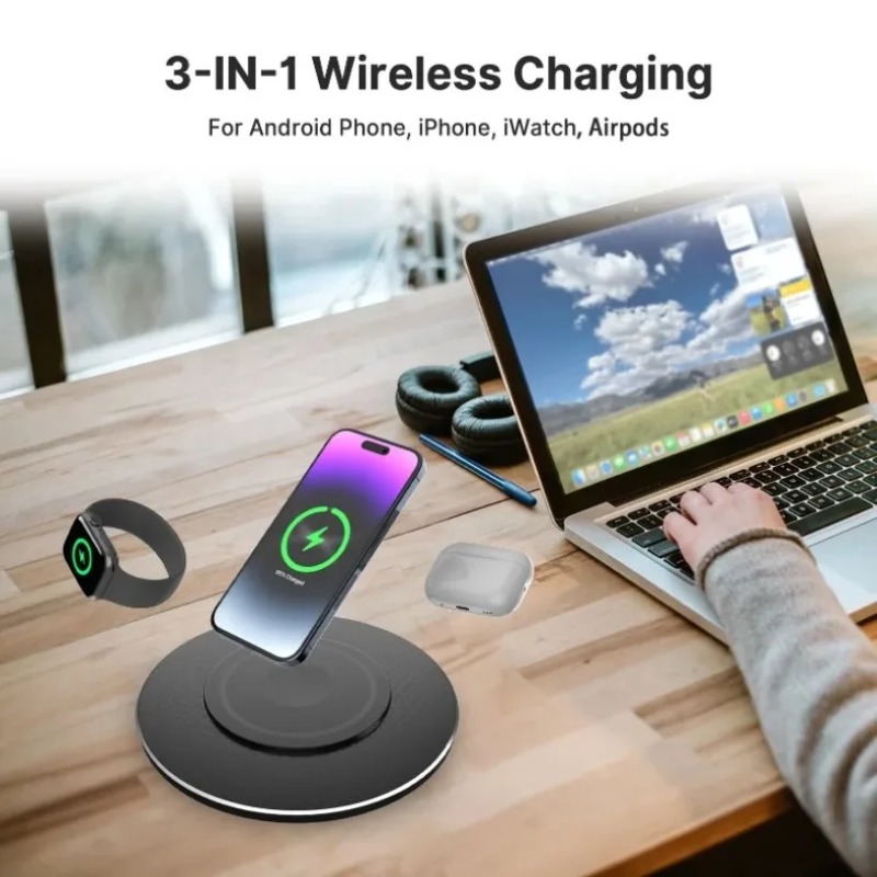 Kompaktes 15W 3-in-1-Wireless- – Wireless Charger Watch Bewertung und Preis
